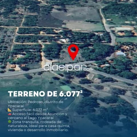 DE TERRENO DE 6.077 m² - Pedrozo, distrito de Ypacaraí — foto 2