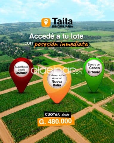Lotes Inmobiliarios en Nueva italia