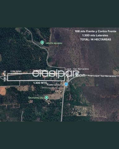 En venta 14 hectáreas en Luque a pasos de la avenida Luque Sanber ID 35860
