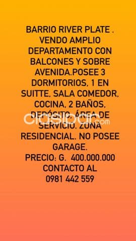 Barrio club river plate. Vendo amplio departamento con balcones sobre avenida — foto 1
