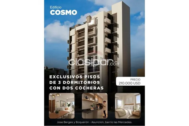 Piso exclusivo de tres dormitorios y dos cocheras edificio cosmo — foto 2