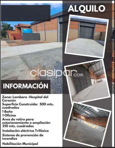 Lambare, hosp. Del corazón: 210 m2, a estrenar: 500 m2 + oficina + estacionamiento — foto 2