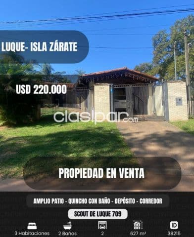 Hermosa casa de 3 dormitorios en isla zárate - Luque