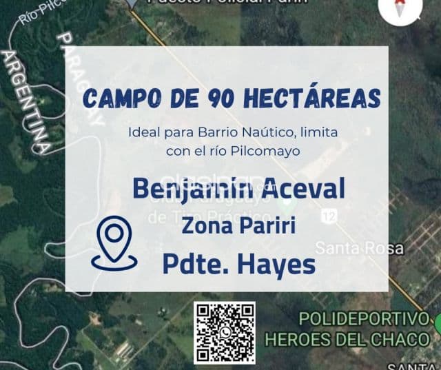 En venta 90 hectareas en benjamin aceval