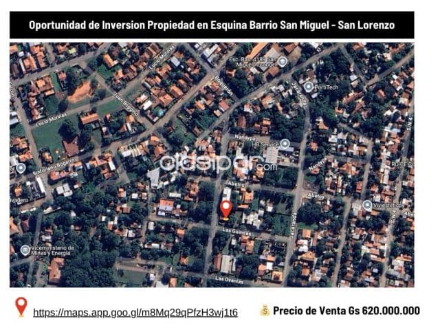 Propiedad en esquina barrio san miguel - San Lorenzo