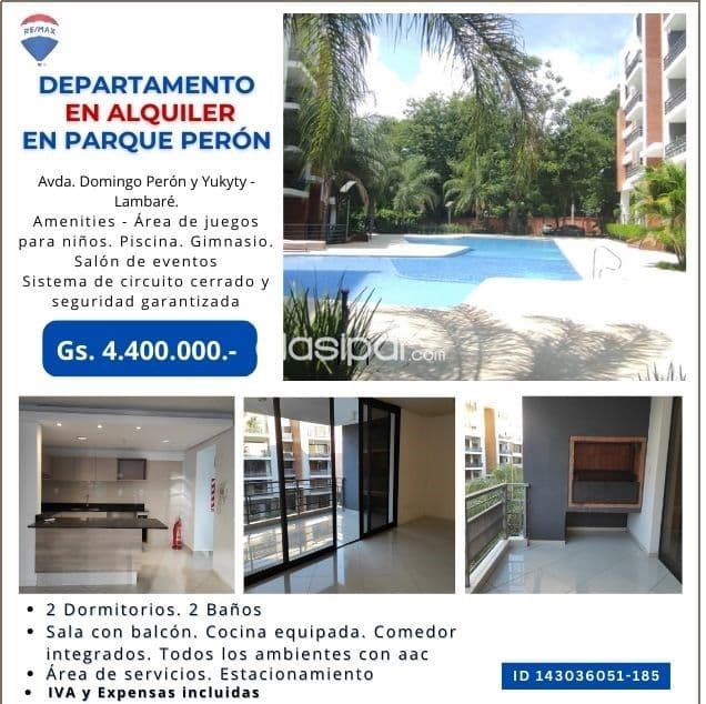 Departamento-Alquiler-PY Central Lambaré Avda. Domingo Peron y Yukyty Avda. Domingo Pero, foto 1
