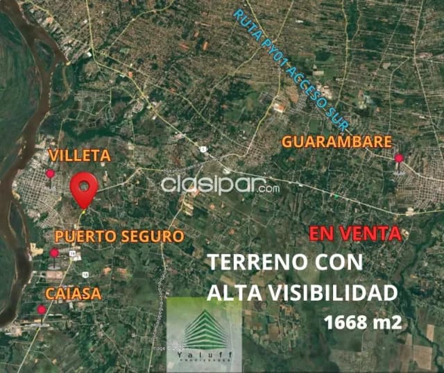 Terreno con alta visibilidad sobre asfalto zona puerto seguro en villeta, foto 2