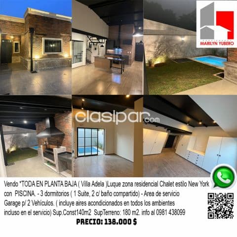 Vendo! casa tipo chalet new York CL: 926