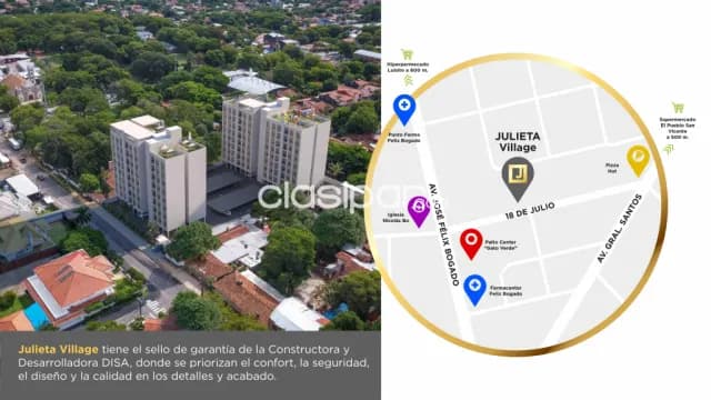 En alquiler departamento en san vicente Asunción 2 habitaciones, foto 3