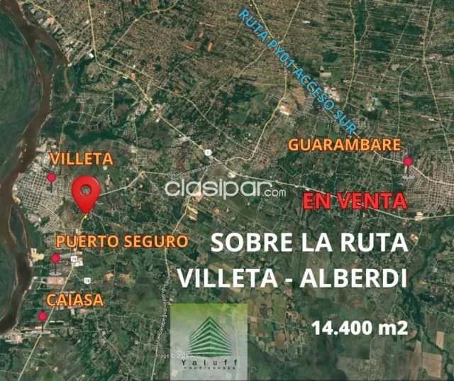 Terreno de 14400 m2 sobre ruta villeta - alberdi zona puerto seguro en villeta, foto 2