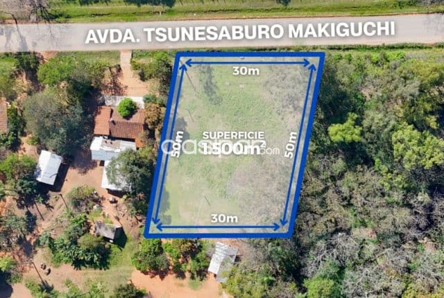 Amplio terreno de 1500m2 sobre asfalto en limpio