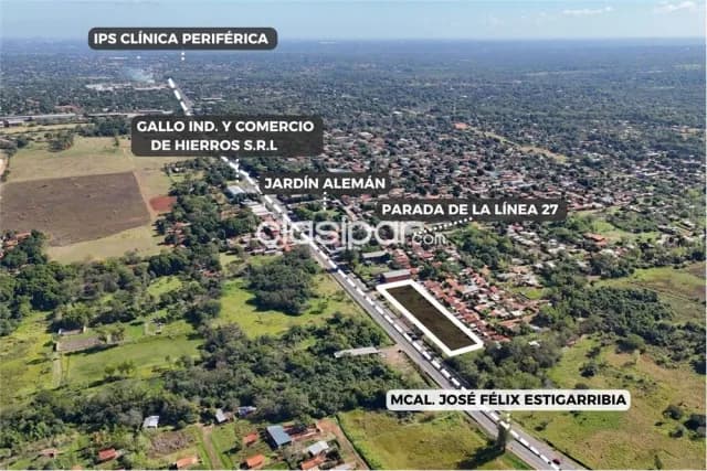 Unico terreno c/173 m2 de frente s/ruta py02 capiata- campos verdes total 9.316 m2 — foto 4