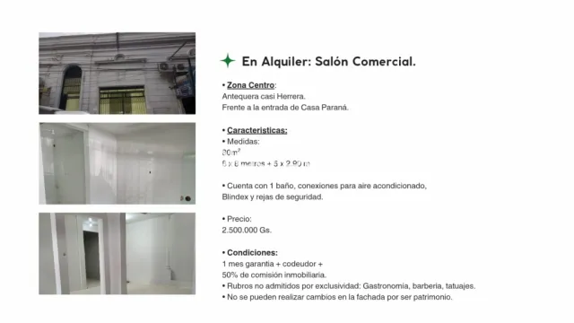 Salón comercial en alquiler en Asuncion Cento ils — foto 2