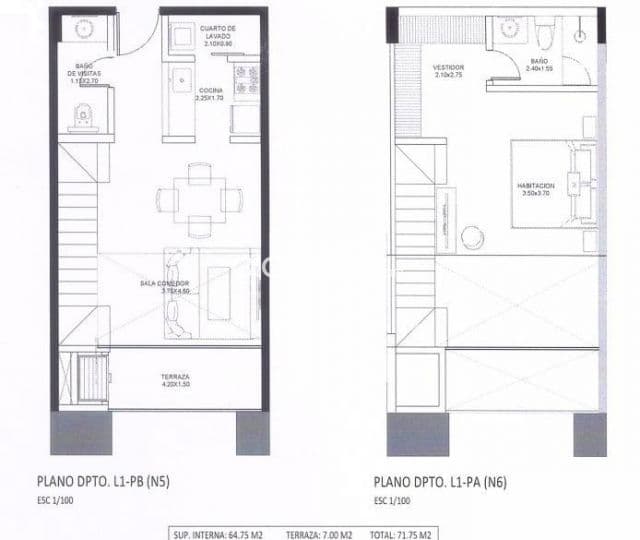Dpto tipo loft 1 hab-distrito perseverancia