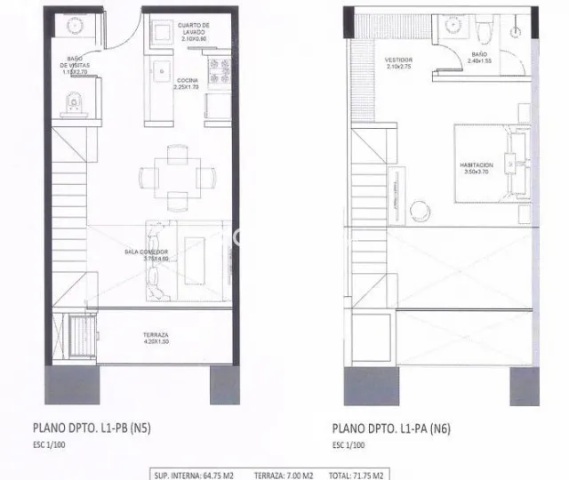 Dpto tipo loft 1 hab-distrito perseverancia — foto 2