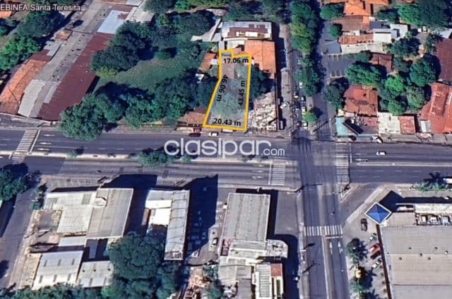 En venta 828 M2. Sobre la avenida Eusebio Ayala. Frente a Gran via