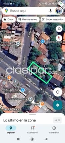 Terreno en esquina en Villa Elisa