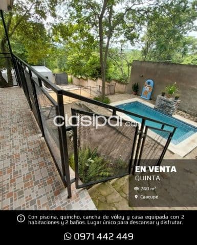 Quinta en caacupé, terreno de 370 m² completamente amurallado, casa de 2 dormitorios — foto 1