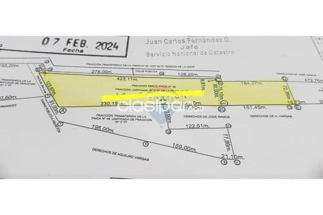 Terreno de 4 ha. 7.788 m2 avda.san jose-el peñon-limpio