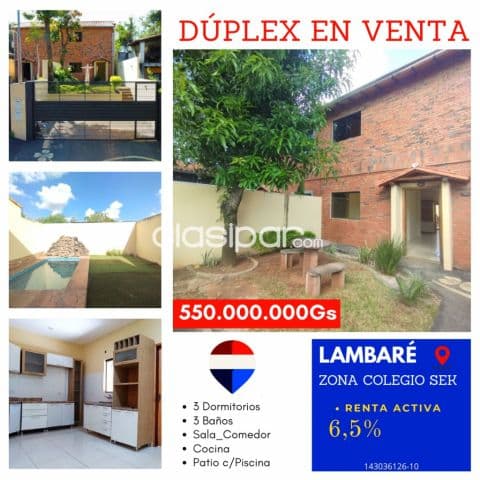 Duplex - Venta - Lambaré, Paraguay