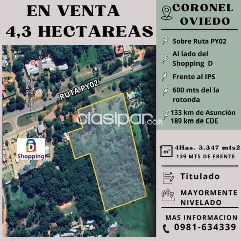 4,3 hectáreas coronel oviedo oportunidad única de inversión, foto 4