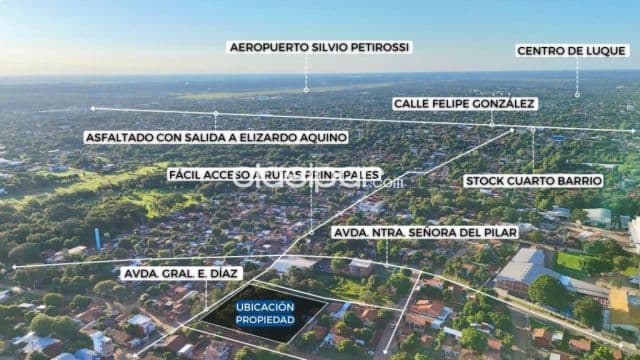 Terreno en Luque - laurelty en esquina sobre av. Gral diaz