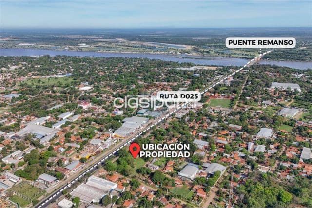 Terreno de 9.563 m2 c/159 m2 de frente s/ruta 25-zona puente remanso-mra, foto 1