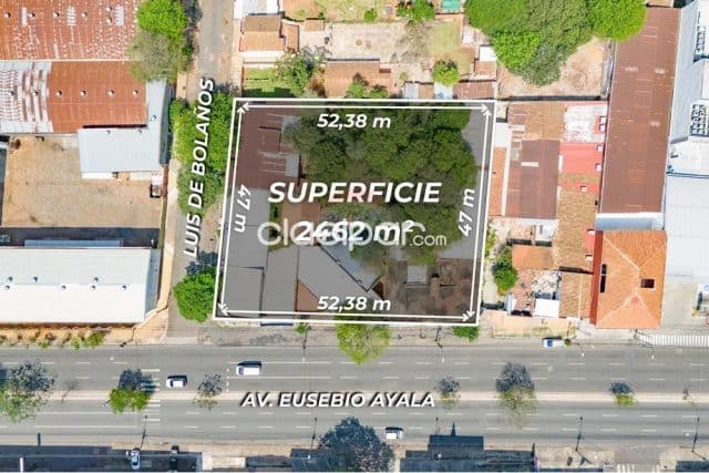 amplia propiedad en esquina sobre la Avda Eusebio Ayala