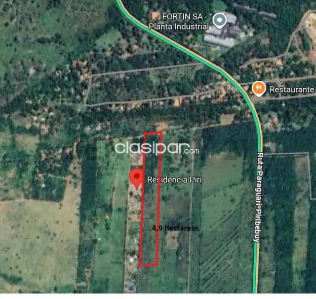 Terreno de 4.9 há en piribebuy, zona fortin (ruta de la caña) — foto 2