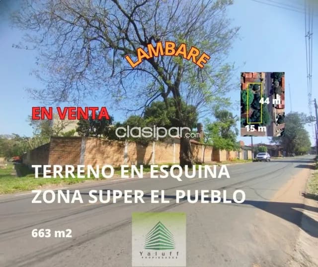 Exclusivo terreno esquinero de 663 m² en zona premium super el pueblo - Lambaré, foto 2