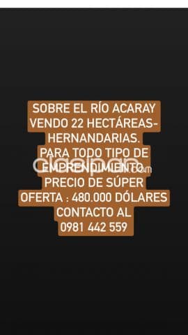 22 hectáreas costa sobre el río acaray-ciudad de hernandarias, foto 1