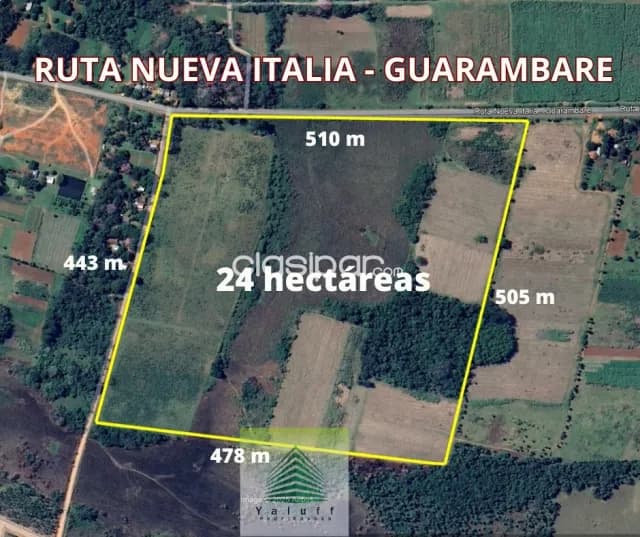 Terreno de 24 hectáreas sobre ruta asfaltada en villeta, foto 3