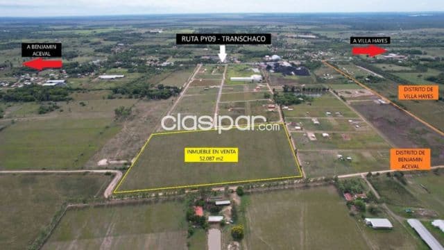 En venta Terreno en Benjamín Aceval - Presidente Hayes Id: 40799