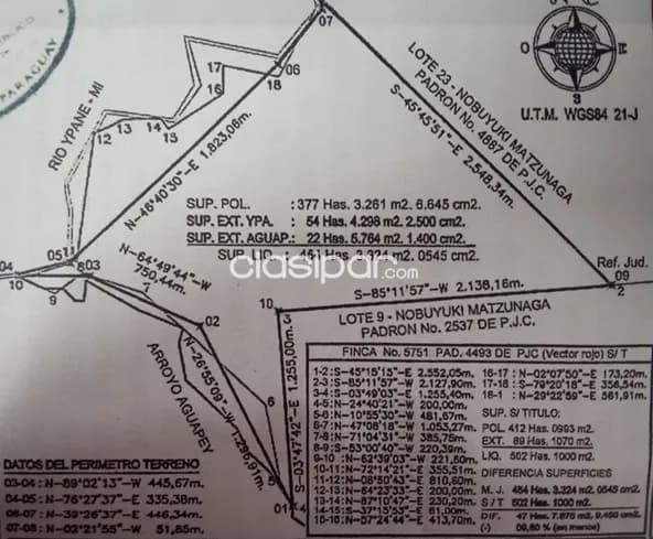 Pedro juan caballero - zona rio ypane mi - 50 km de pjc - 454 hectareas, foto 3