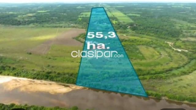 55 hectáreas en arroyos y esteros-cordillera c/80 mtrs de playa s/rio manduvira
