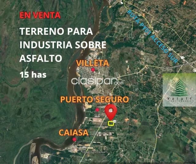 Terreno para industria o logística 15 has sobre asfalto en villeta zona puerto seguro — foto 2