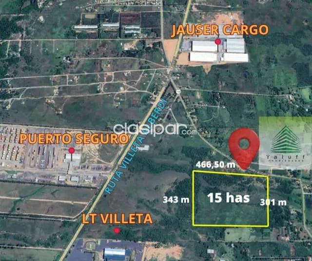Terreno para industria o logística 15 has sobre asfalto en villeta zona puerto seguro — foto 4