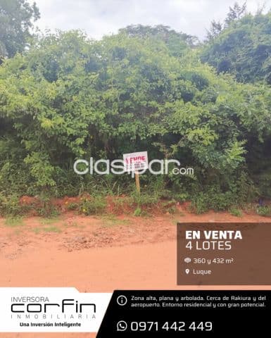 Luque – zárate isla – aeropuerto, 4 lotes 360 y 432 m², esquina y media cuadra — foto 1