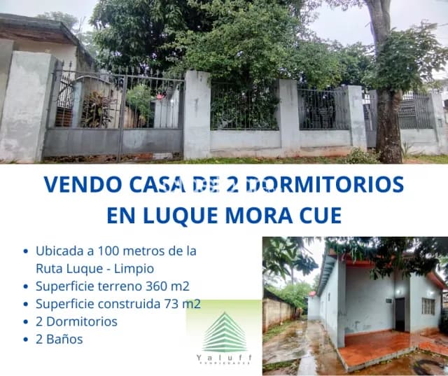 Casa de 2 dormitorios con amplio patio en Luque mora cue, foto 2