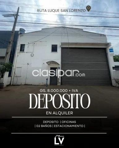 Luque, prox. Centro: 434m2 + oficinas, ubicación y conexiones en puerta, 8.000.000 gs — foto 2