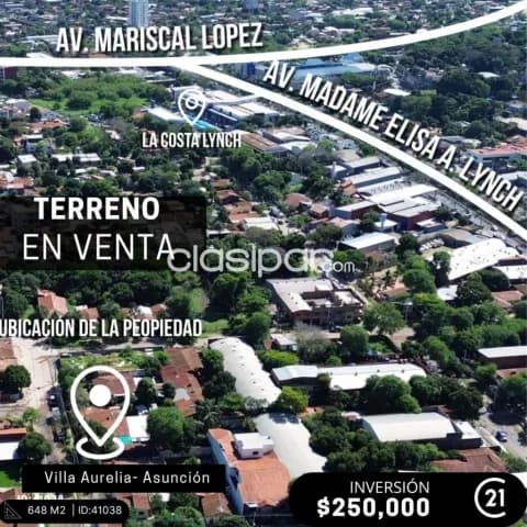 En venta terreno con casa a demoler en barrio Villa Aurelia de Asunción — foto 2