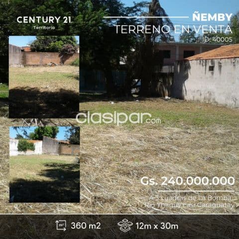 Hermoso terreno con ubicación privilegiada en Ñemby, a solo 3 cuadras de acceso sur