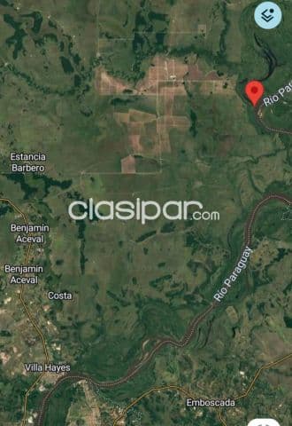 Pdte. Hayes s/ rio paraguay: 170 has p/ explotación agropecuaria, mixta, pastura, etc — foto 1