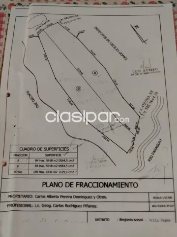 Pdte. Hayes s/ rio paraguay: 170 has p/ explotación agropecuaria, mixta, pastura, etc — foto 3