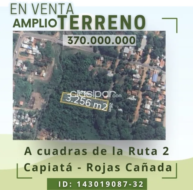 amplio terreno de 3.256 m2 en Capiatá Ruta 2 a cuadras del Colegio Militar — foto 2