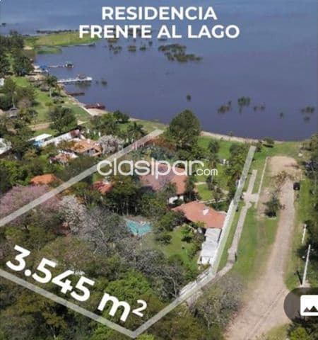 Amplia casa s/lago ypacaraí c/playa propia sadi 2-San Bernardino terreno 3.545 m2