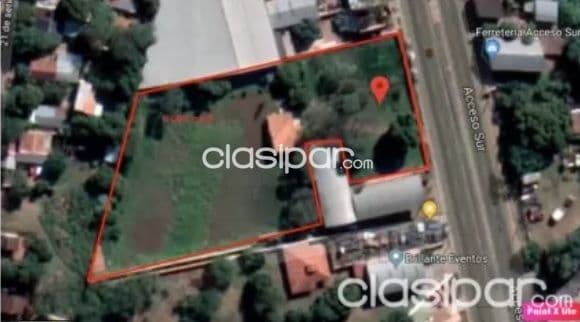 Ñemby, acceso sur: S/ ruta: 7.347 m2 altamente comercial, p/ grandes emprendimientos mixto
