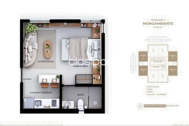 Monoambiente en aether by civis, foto 4