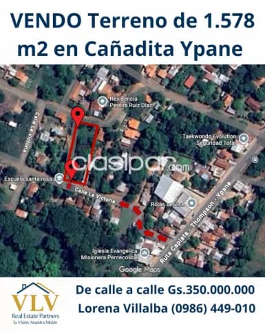 Terreno de 1.578 m2 en Cañadita YPANE, foto 3