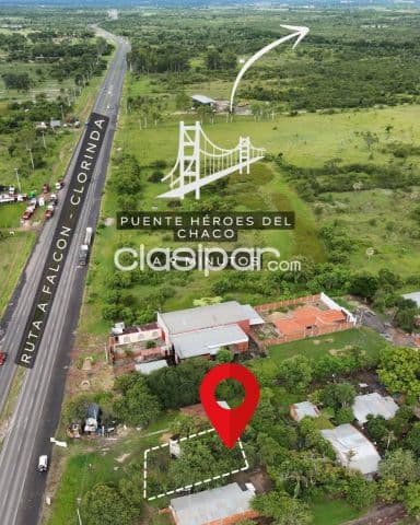 Terreno estratégico sobre ruta falcón clorinda